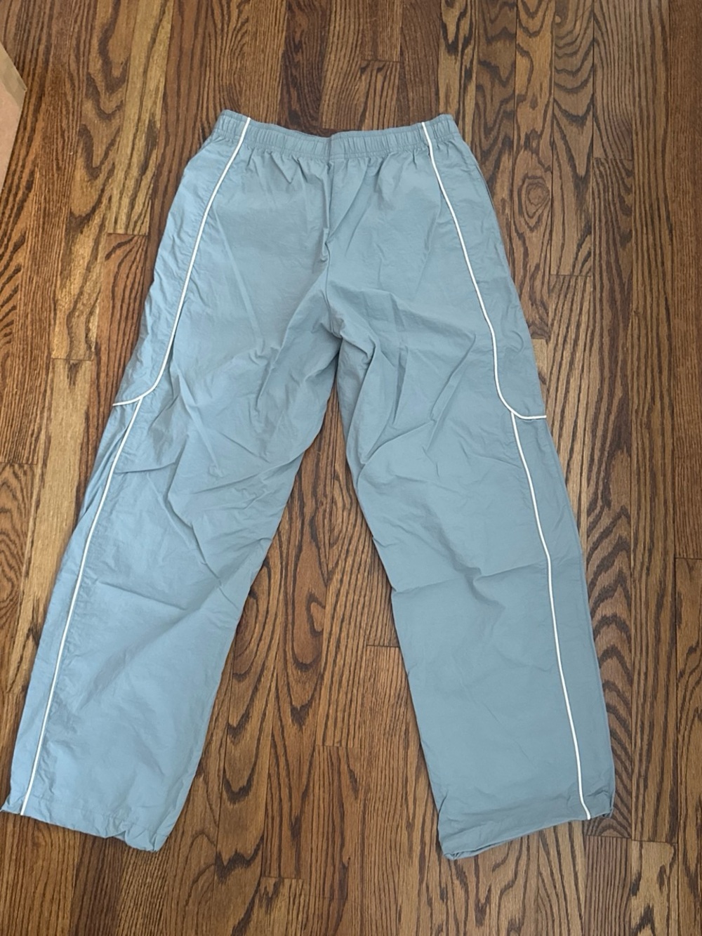 BDG Light Blue Track Pants with White Piping